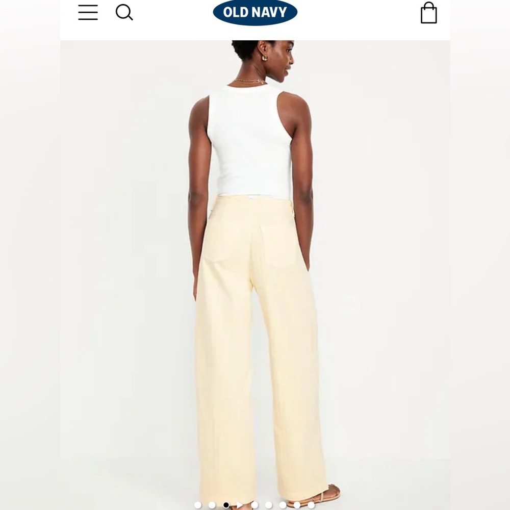 Old Navy 12T Pale Yellow wide Leg Jeans - Picture 2 of 6